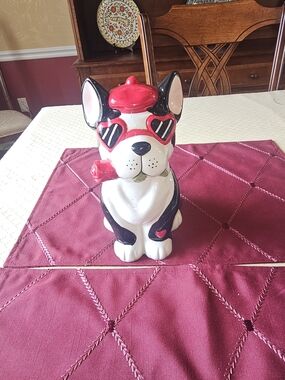 Whimsical French Bulldog Statue with Heart Sunglasses